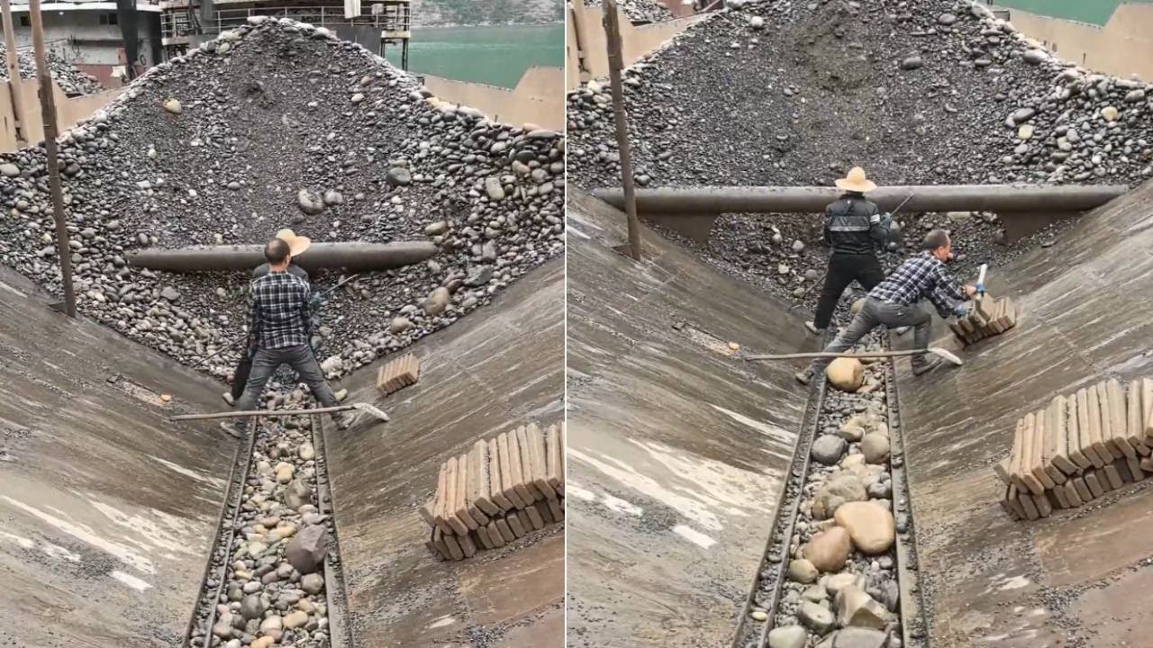 1600 टन के कार्गो जहाज से पत्थर उतारना | तनाव शमन के लिए अजीब रूप से संतोषजनक ASMR