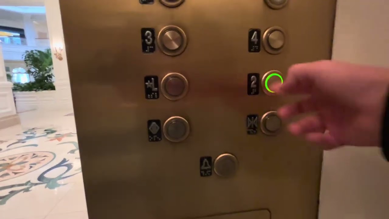 SLOW Otis Hydraulic Elevators @ Grand Floridian - Lake Buena Vista, Florida 