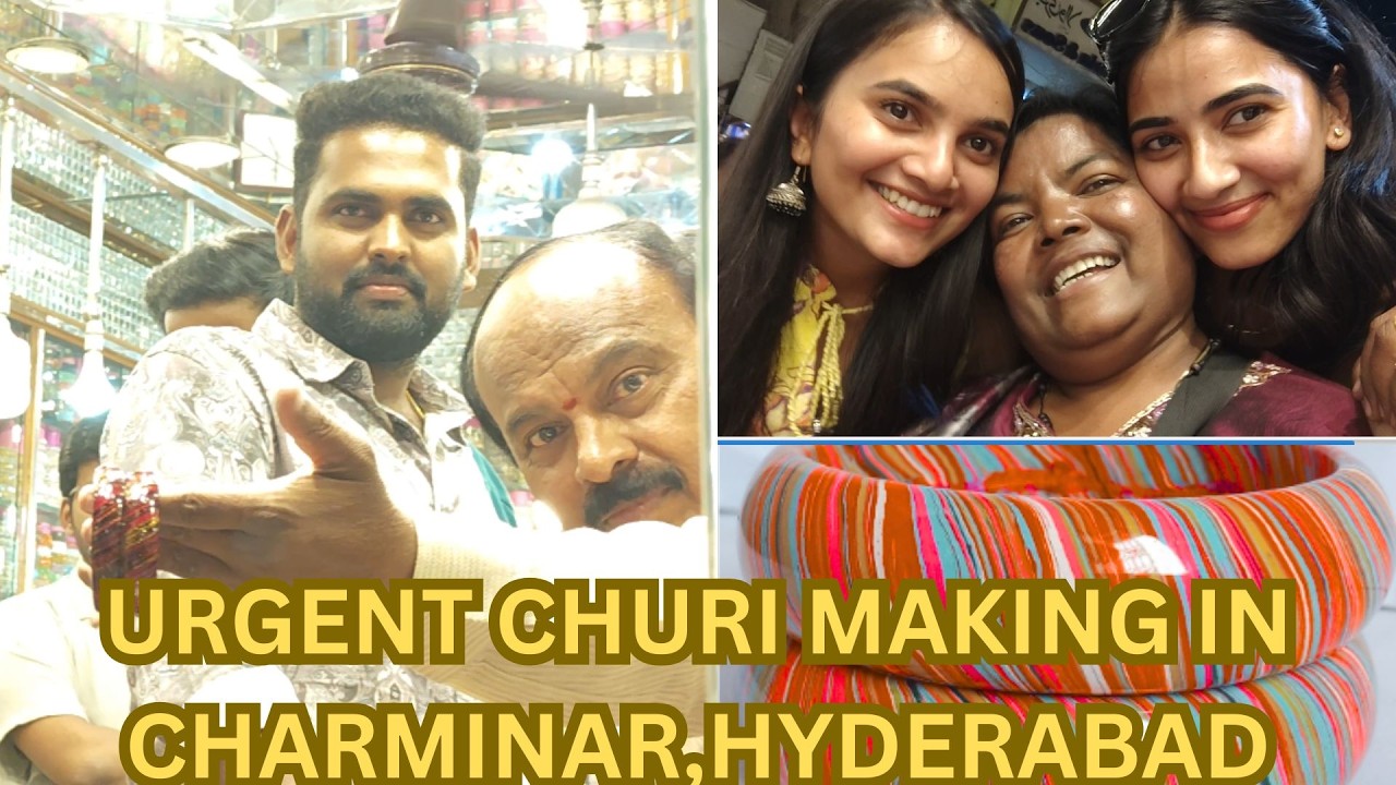 LAH BANGLES Making in hyderabad,charminar