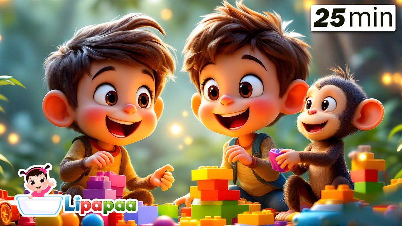 🎲 Playful Monkeys & Toys in the Forest🐒 | Exciting Kids' Rhymes