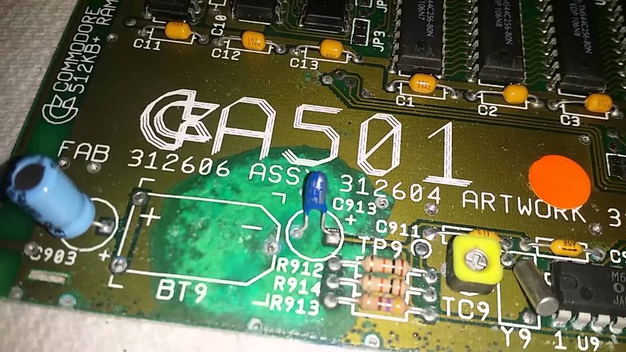 Amiga A501 Memory expansion battery leak