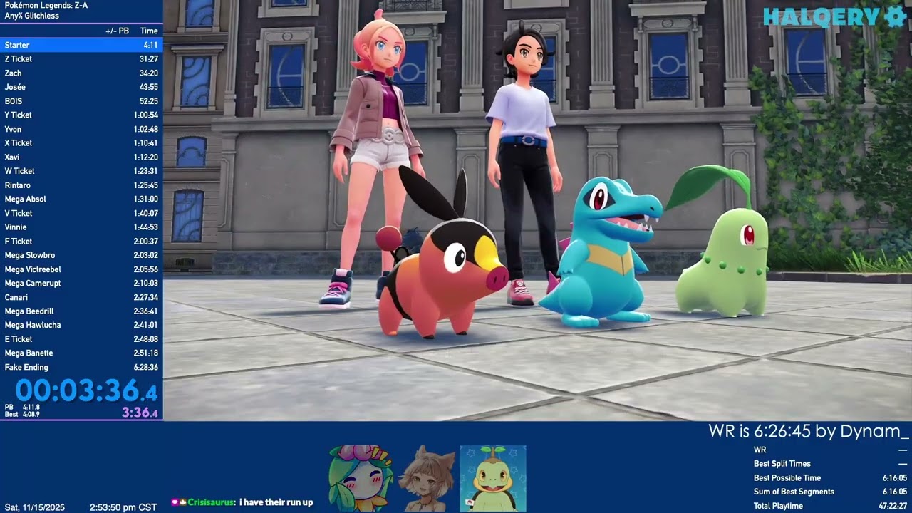 11/15/2025 Pokemon Legends: Z-A Any% Speedruns