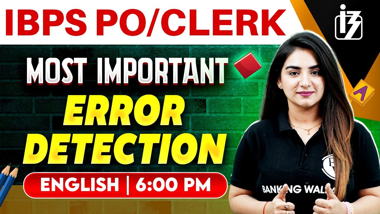 IBPS PO/Clerk Exam 2025 | Error Detection for Bank Exams | English by Anchal Ma'am