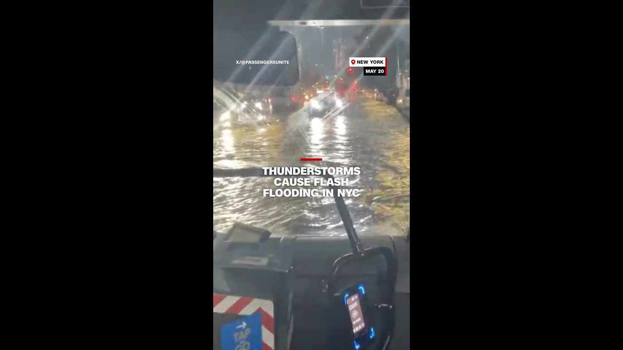 Thunderstorms cause flash flooding in NYC