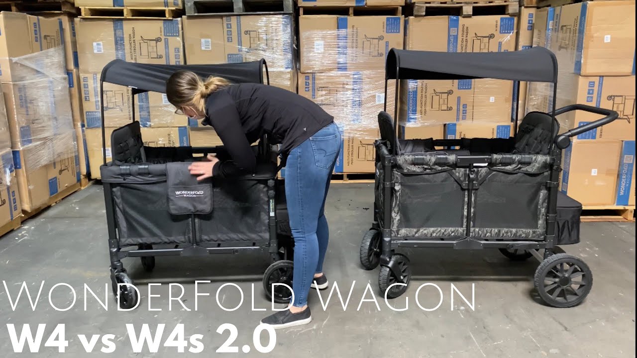WonderFold Wagon W4 Original vs W4 Luxe (W4S 2.0) Stroller Wagon Comparison