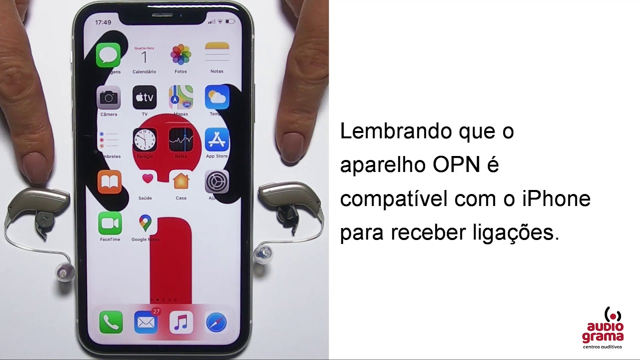 Pareando o aparelho Oticon no aplicativo com IPhone