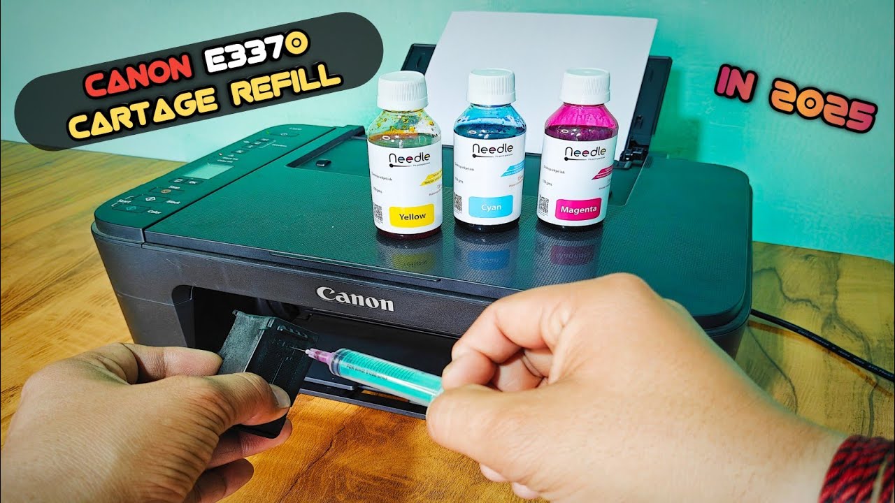 Canon pixma E3370 Printer Cartridge Ink refill in 2025 Paise kaise bachay how to save money