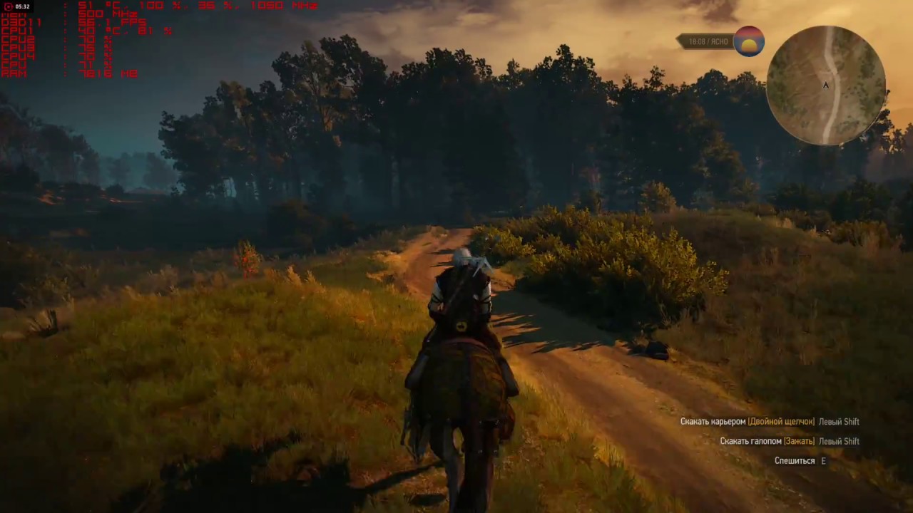 The Witcher 3 Wild Hunt 2k,1440p gameplay r9 fury x