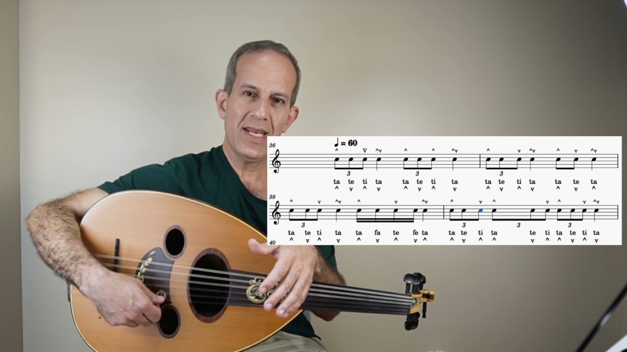 التريوليه او التربليت على العود|oud with rad|Triplet note
