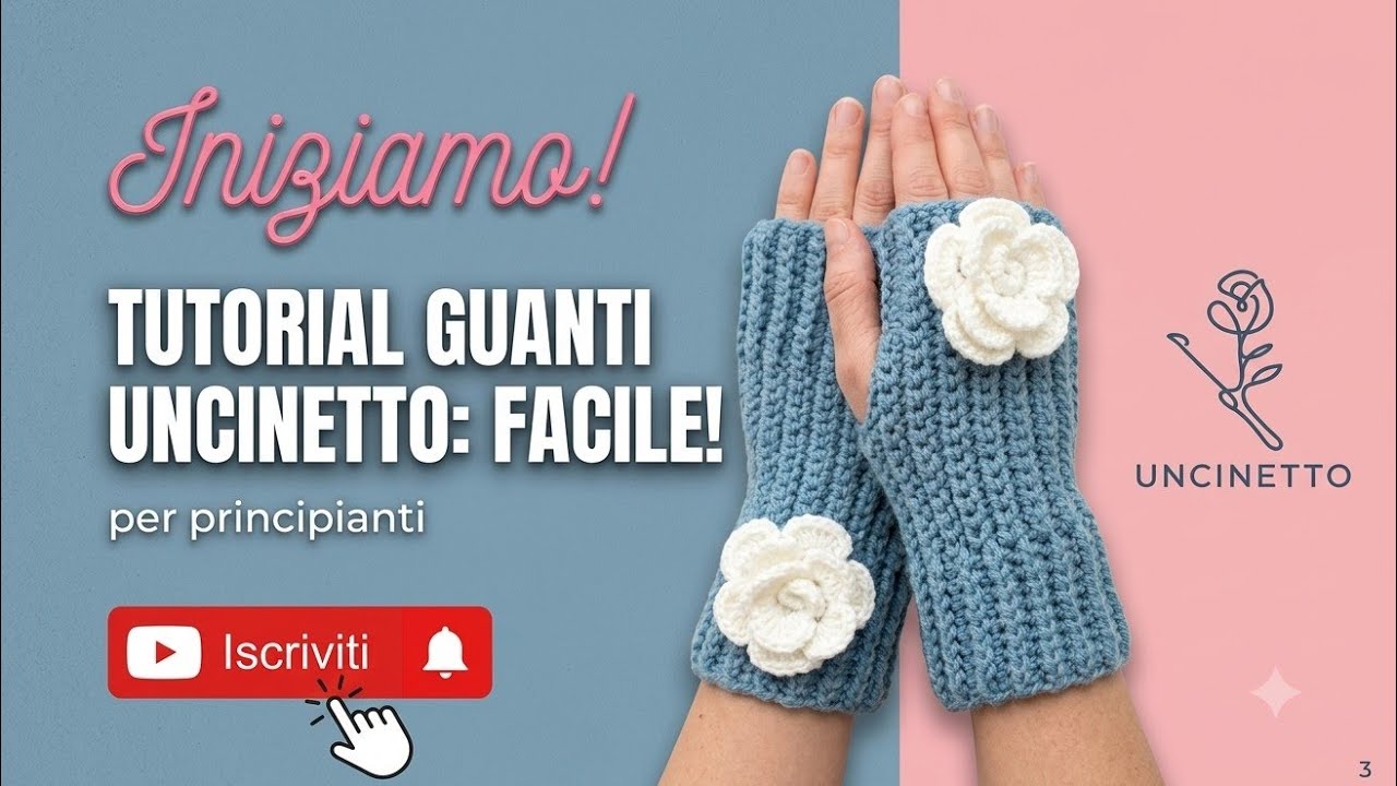 Creiamo insieme un paio di guanti all'uncinetto facili 