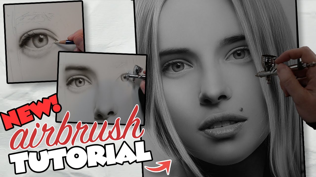 NEW PAINTING tutorial!! | Monochromatic Airbrush Portraits