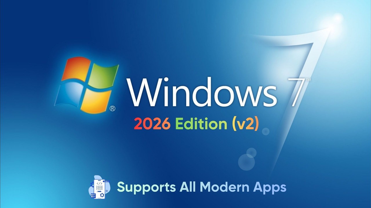 Windows 7 2026 Edition (v2) &mdash; Supports all Modern Apps (Faster than Windows 11)