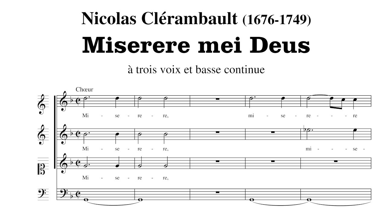 Louis-Nicolas Clérambault - Miserere, C. 116