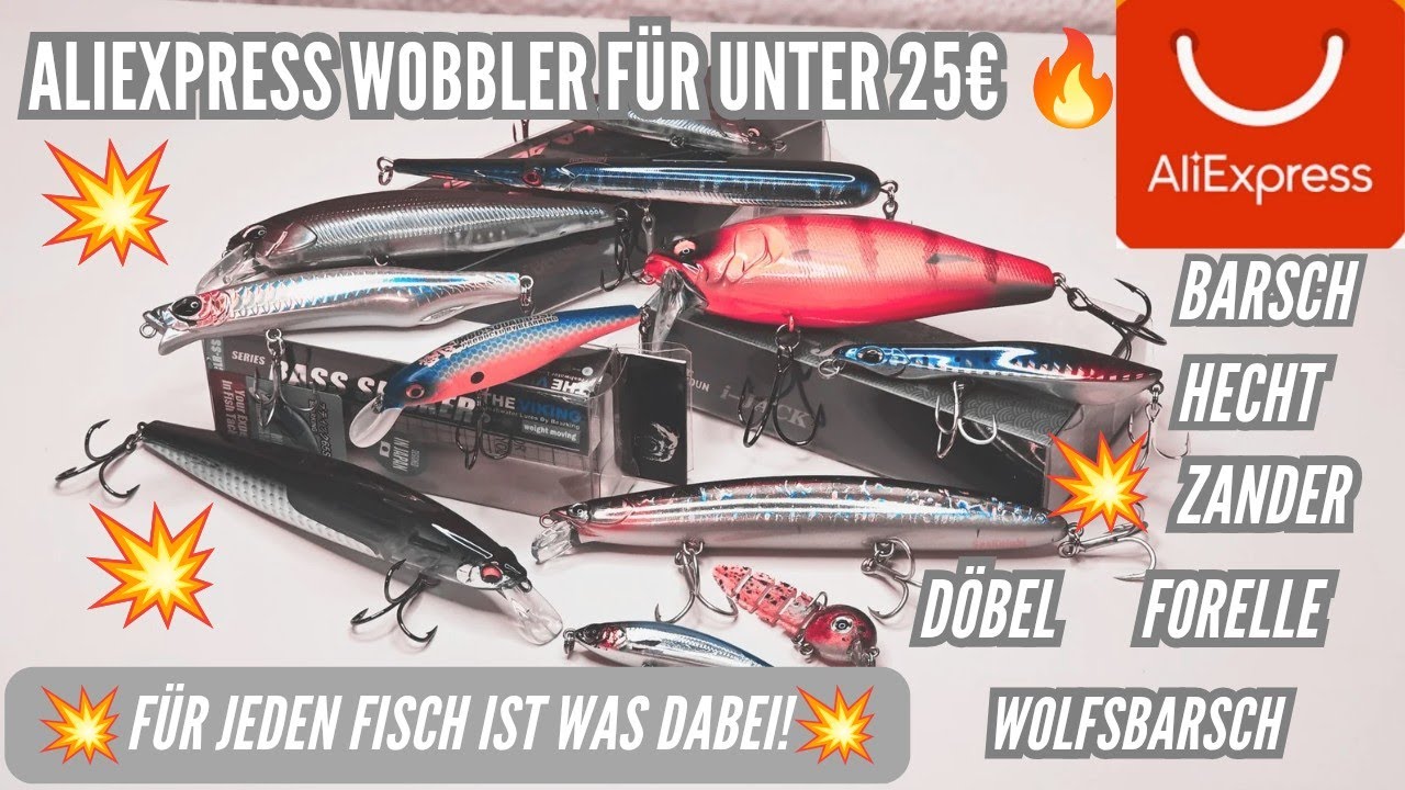 Wobbler von AliExpress | Bündelangebote unboxing | Raubfisch Sortiment für 25 Euro!🔥
