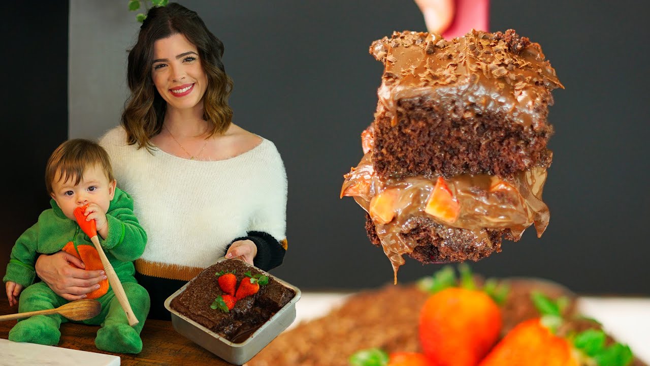 BOLO DE CHOCOLATE E MORANGO - Receitas dos fãs! | TPM por Ju Ferraz