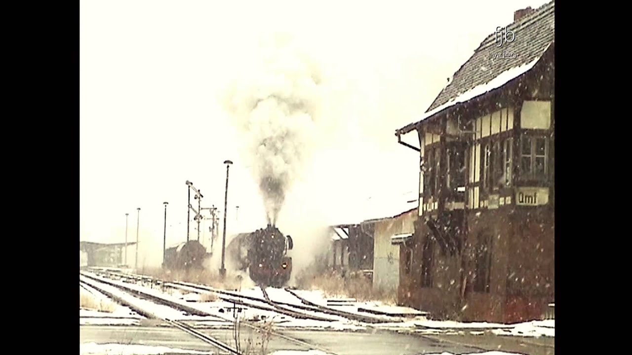 Winterzauber mit Dampflok 50 3708 - Quedlinburg Posten 56 und Posten 58 mit Stellwerk Qmf