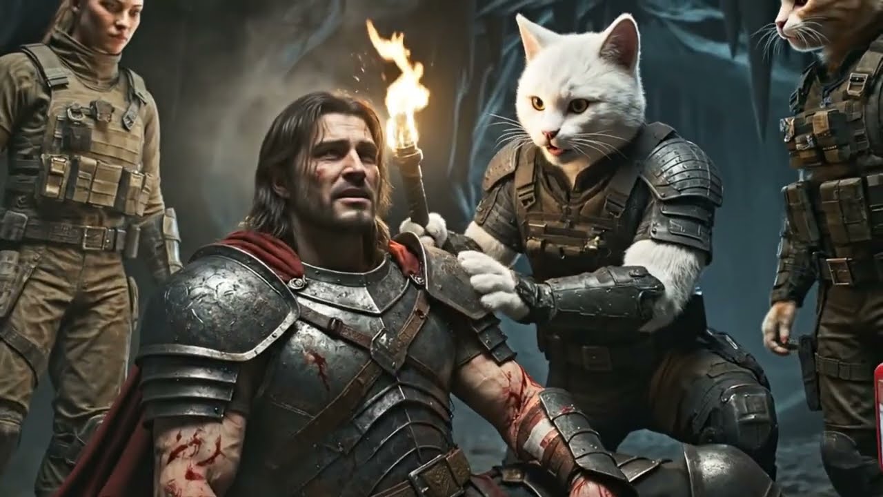 Snowy Cat Finds the Trapped Kitten… But Then the Cave Shakes!