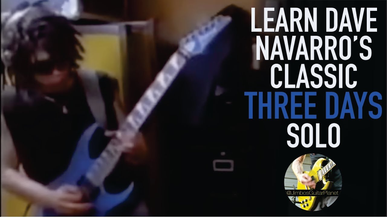Jane's Addiction - Three Days - Dave Navarro Guitar Solo Lesson with Tab