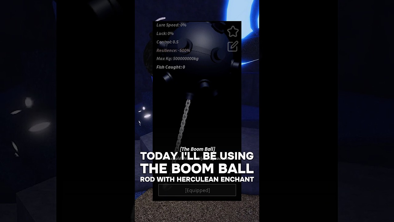 The BOOM BALL Rod + HERCULEAN = DEV ROD! #roblox #fisch