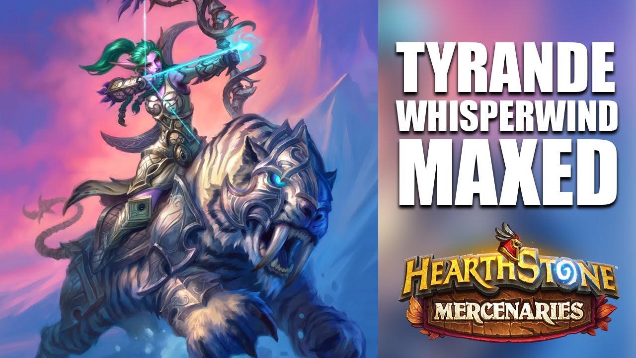 Tyrande MAXED stats, abilities, equipment, ALL PORTRAITS - Hearthstone Mercenaries
