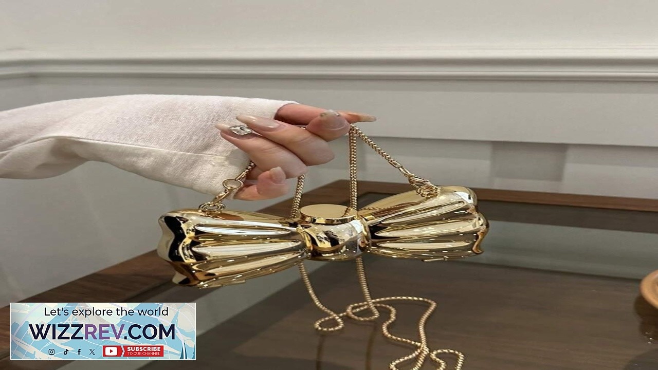 Mini Fashionable Bow Metal Mirror Headphone Bag Small Niche Design Decor Multi Wear