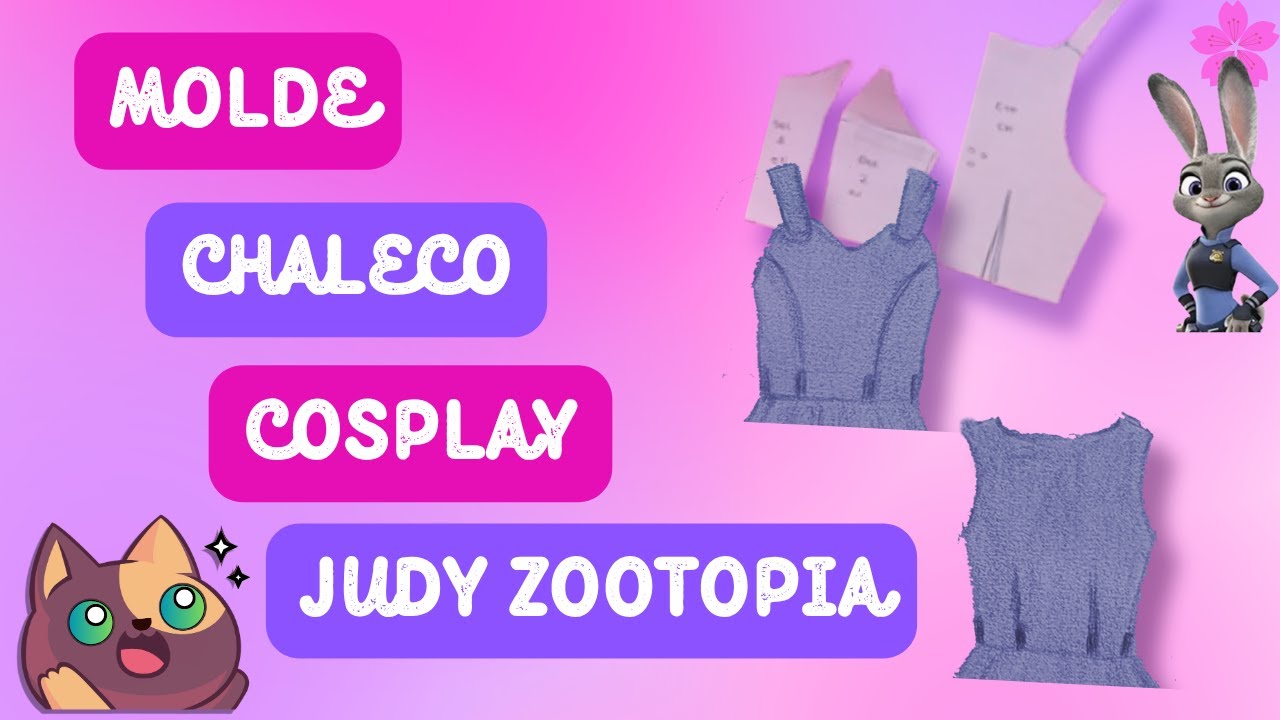MOLDE CHALECO // CORPIÑO COSPLAY DE JUDY HOPS 
