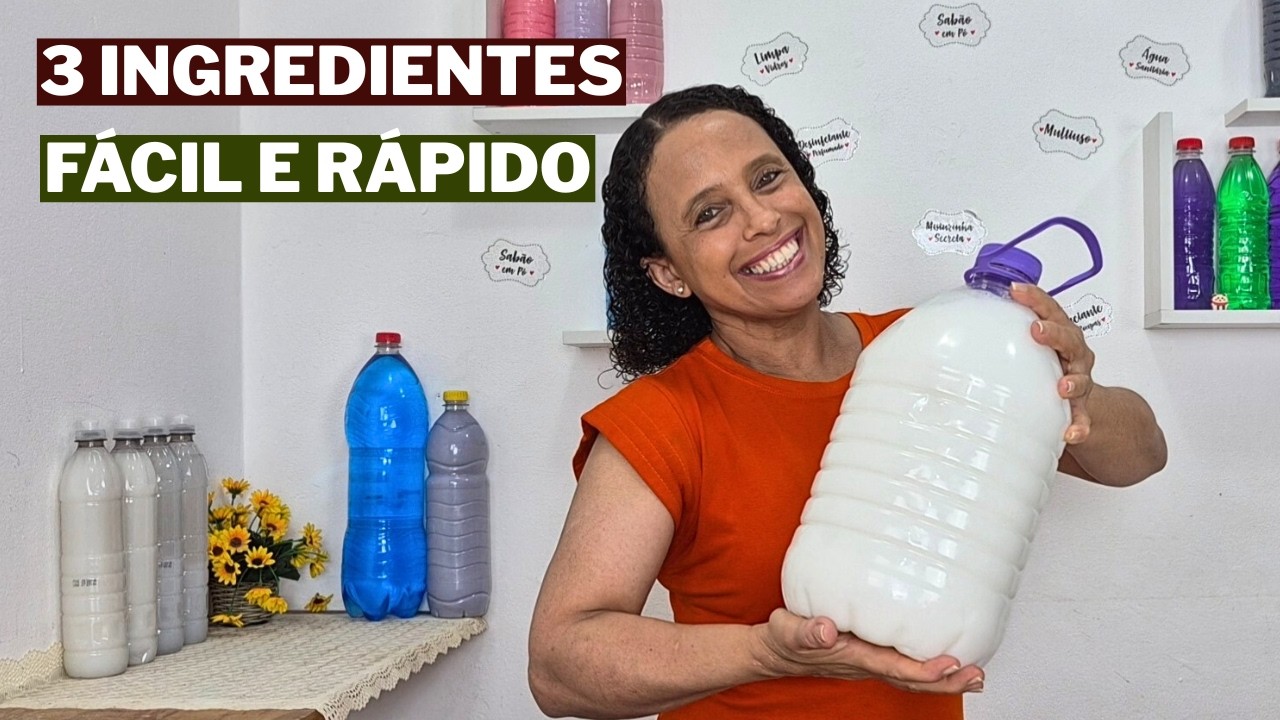 Com somente 3 ingredientes faça sabão líquido de coco fácil e rápido