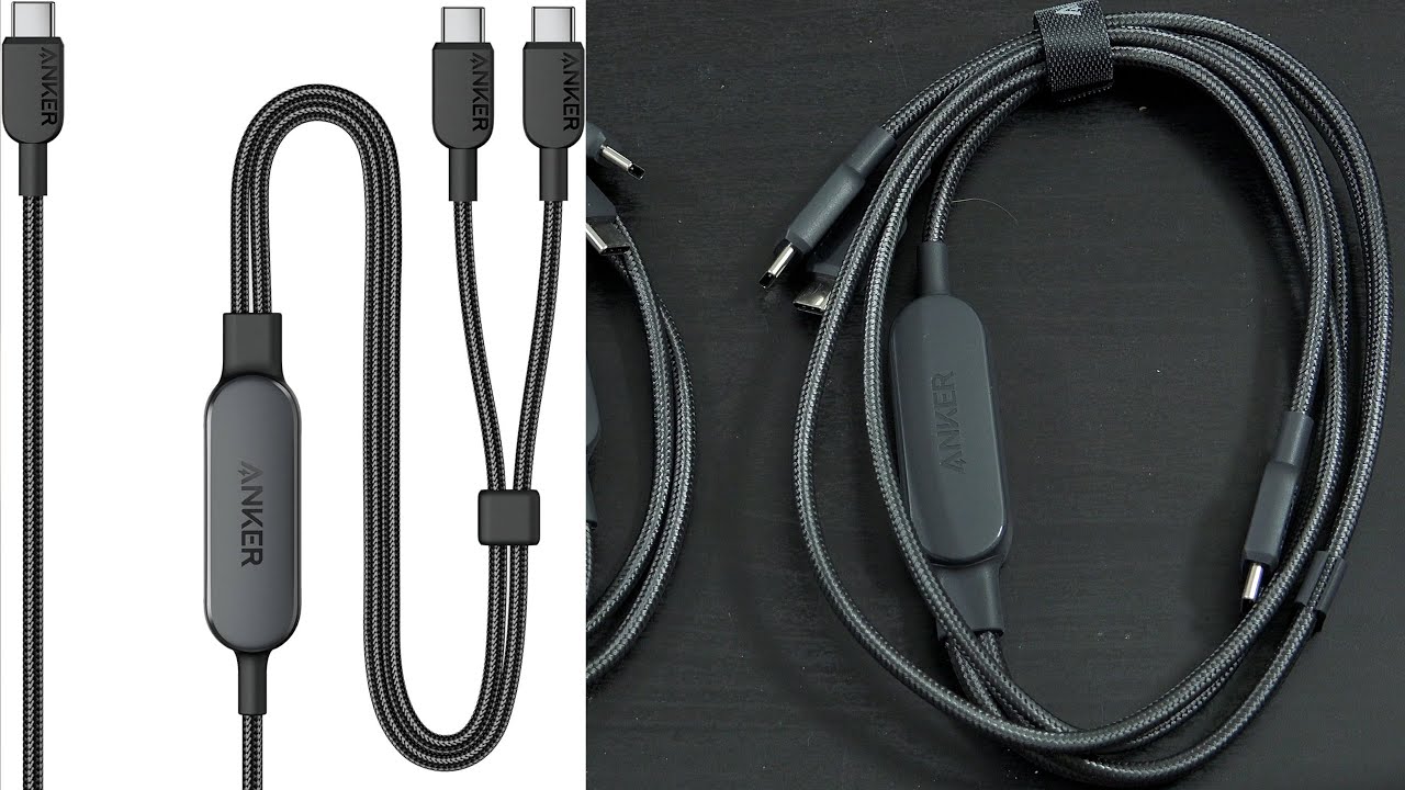 Кабель Anker USB C, кабель 2-в-1 USB C - USB C длиной 4 фута, мощность 140 Вт (макс.)