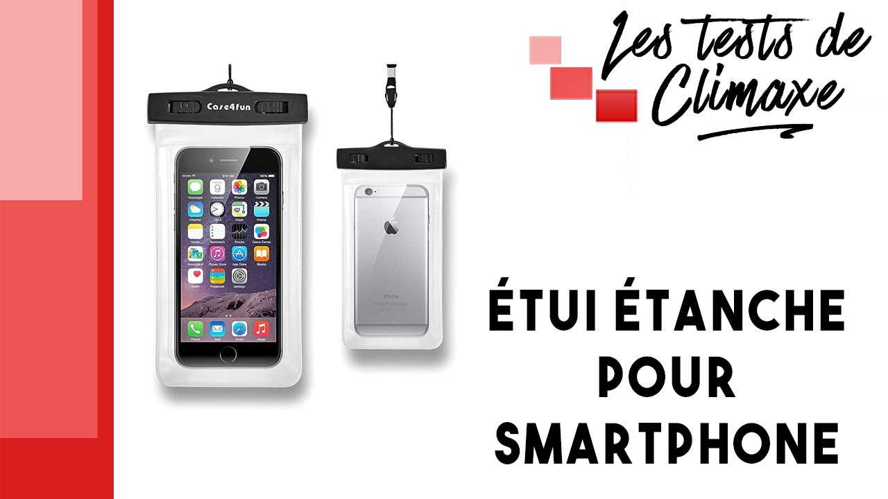 Test d'un étui étanche IPX8 pour smartphone / téléphone portable