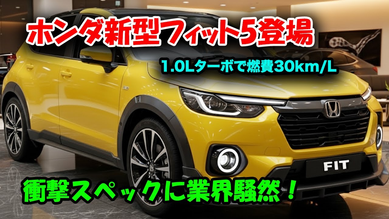 ホンダ新型フィット5フルモデルチェンジ2026年発売決定！価格150万円からの衝撃スペックに業界騒然！