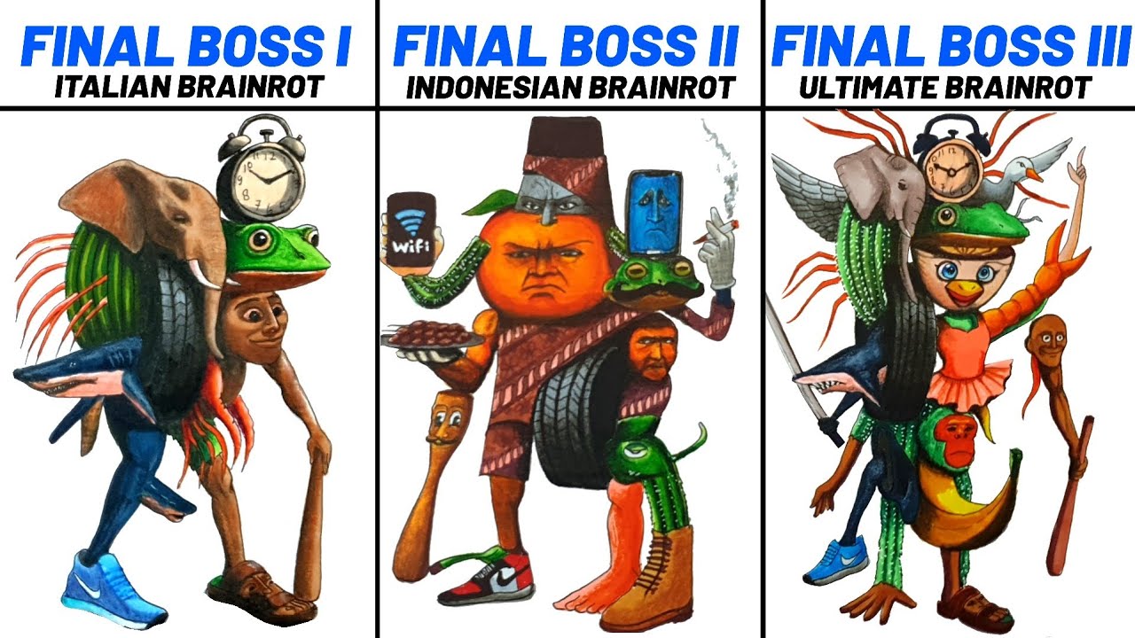 DRAWING Italian Brainrot Animals THE FINAL BOSS Trilogy (Part 1-3) | Wibbydraw