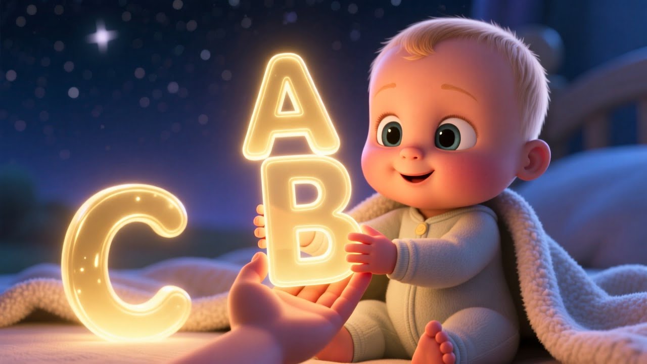 Учим алфавит ночью: звёзды 🌙⭐ | Песенка про алфавит для детей | Изучение алфавита ночью