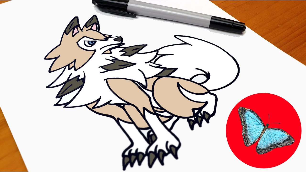 How To Draw Pokemon - Lycanroc Easy Step by Step