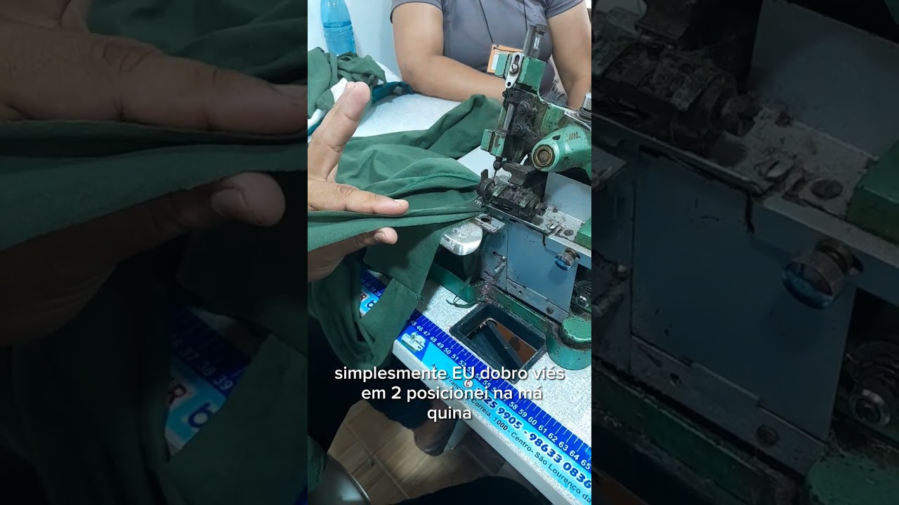 VÍDEO DICA   COLOCANDO VIÉS E MALHA NA MÁQUINA OVERLOQUE  CHINESINHA #costura #dicasdecostura