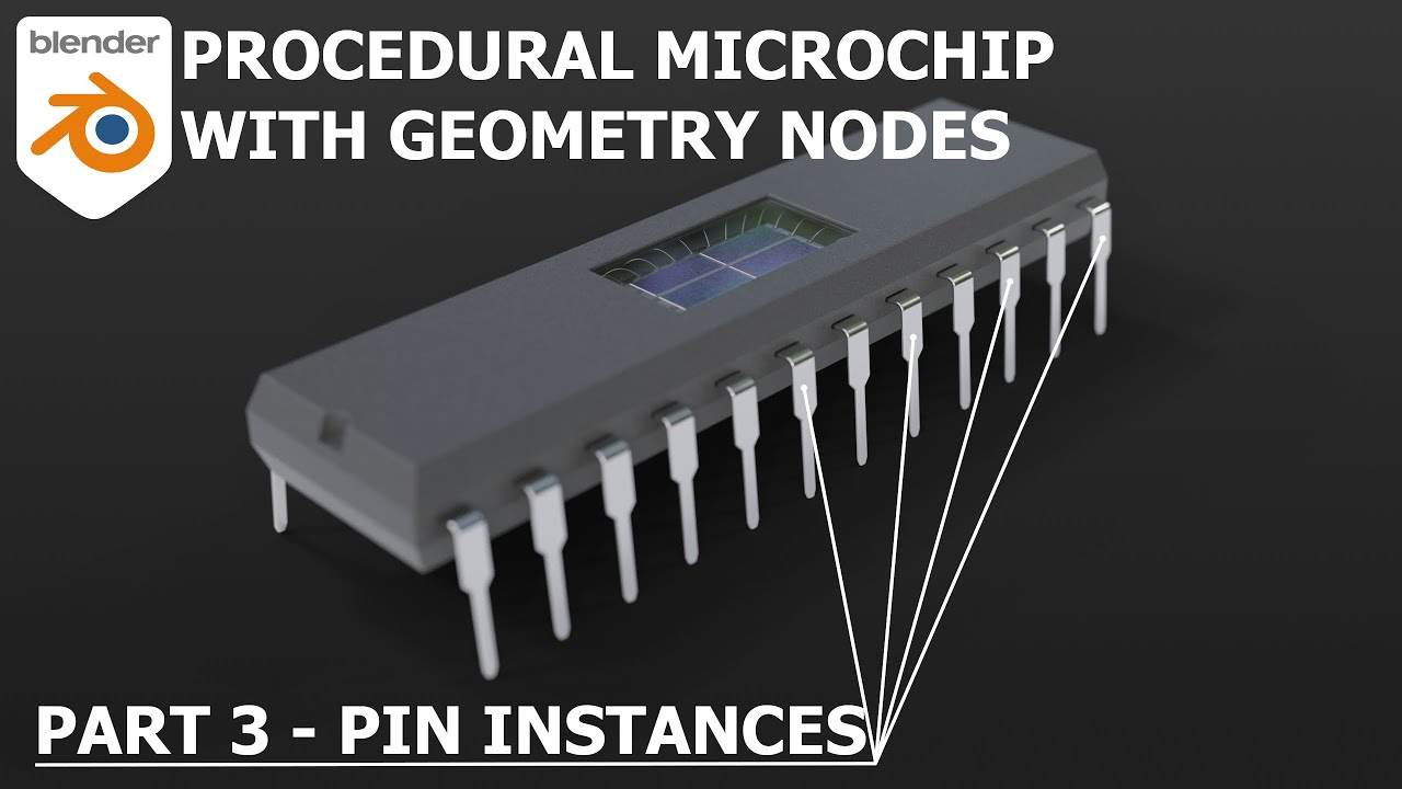 Procedural Microchip - Blender 3.X Geometry Nodes Tutorial - Part 3
