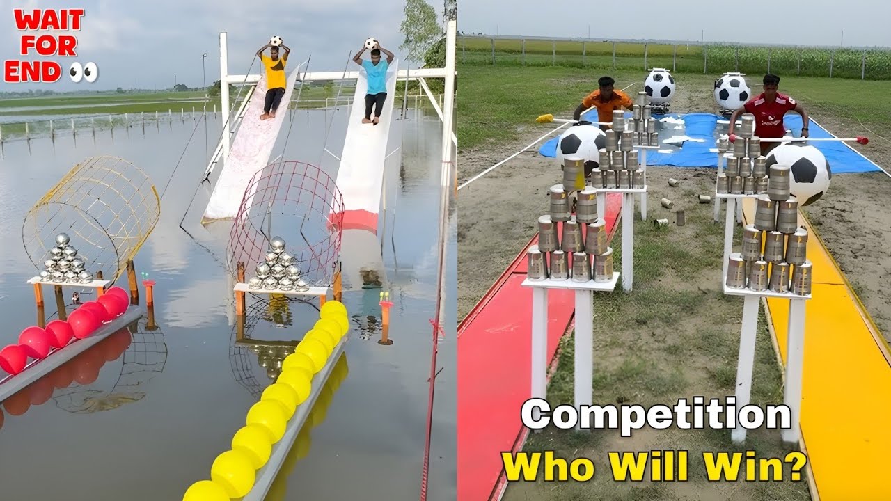 Who Bursts More Balloons? Football Competition 🔥| Who Will Win 🤔/ Sahil Challenge