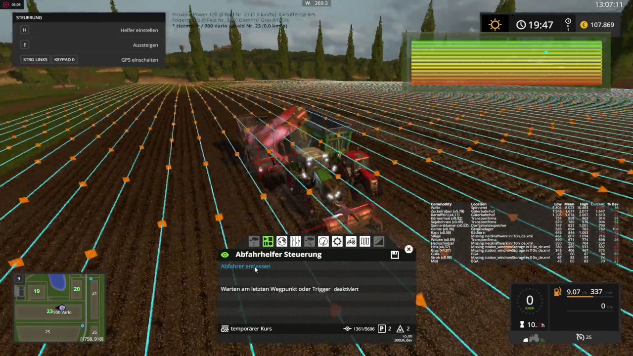 LS 17 Courseplay Harvest Potatos Bug