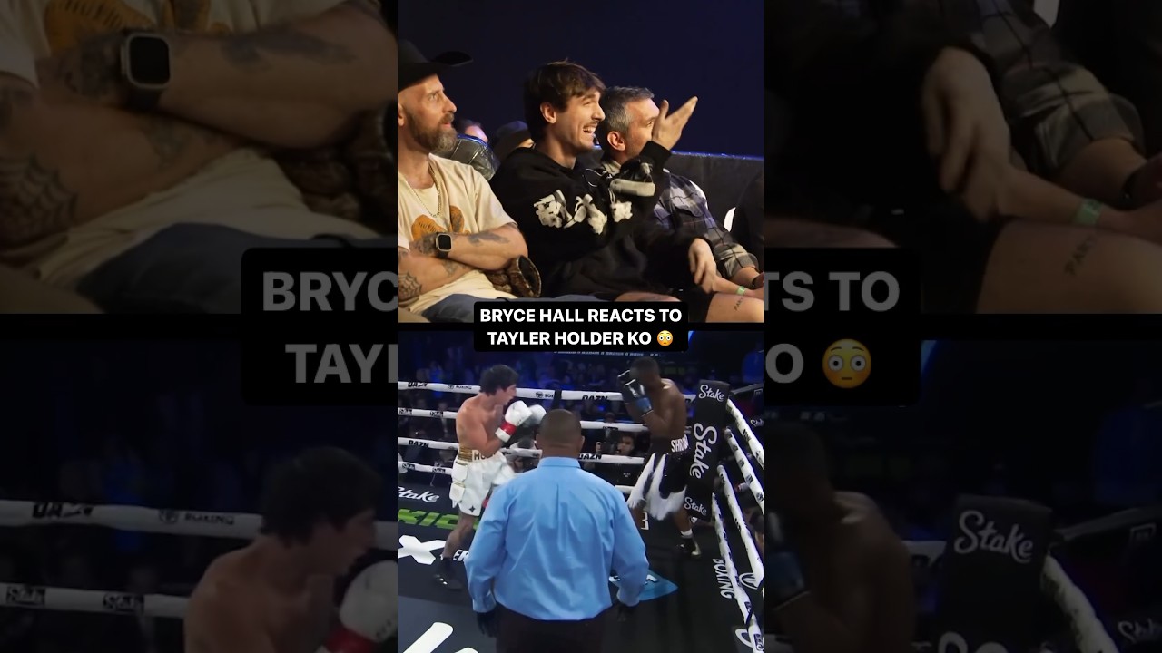 Bryce Hall reacts to Tayler Holder&rsquo;s knockout win 😳