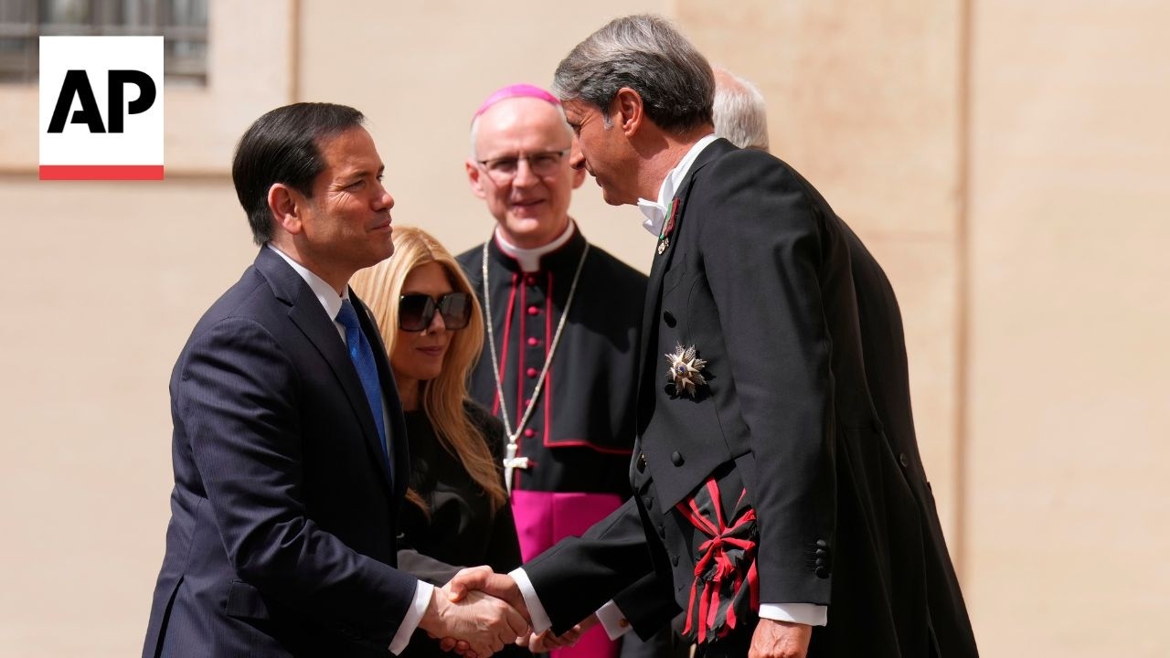 Marco Rubio arrives at the Vatican to meet with Pope Leo XIV