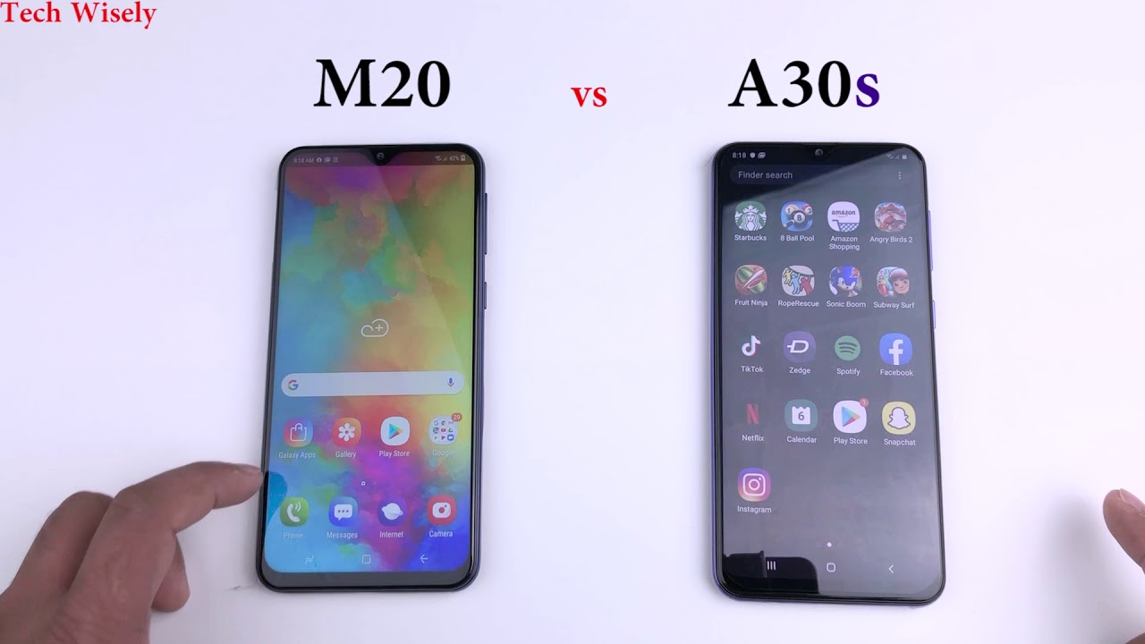 SAMSUNG M20 vs A30s | Speed Test & Size Comparison