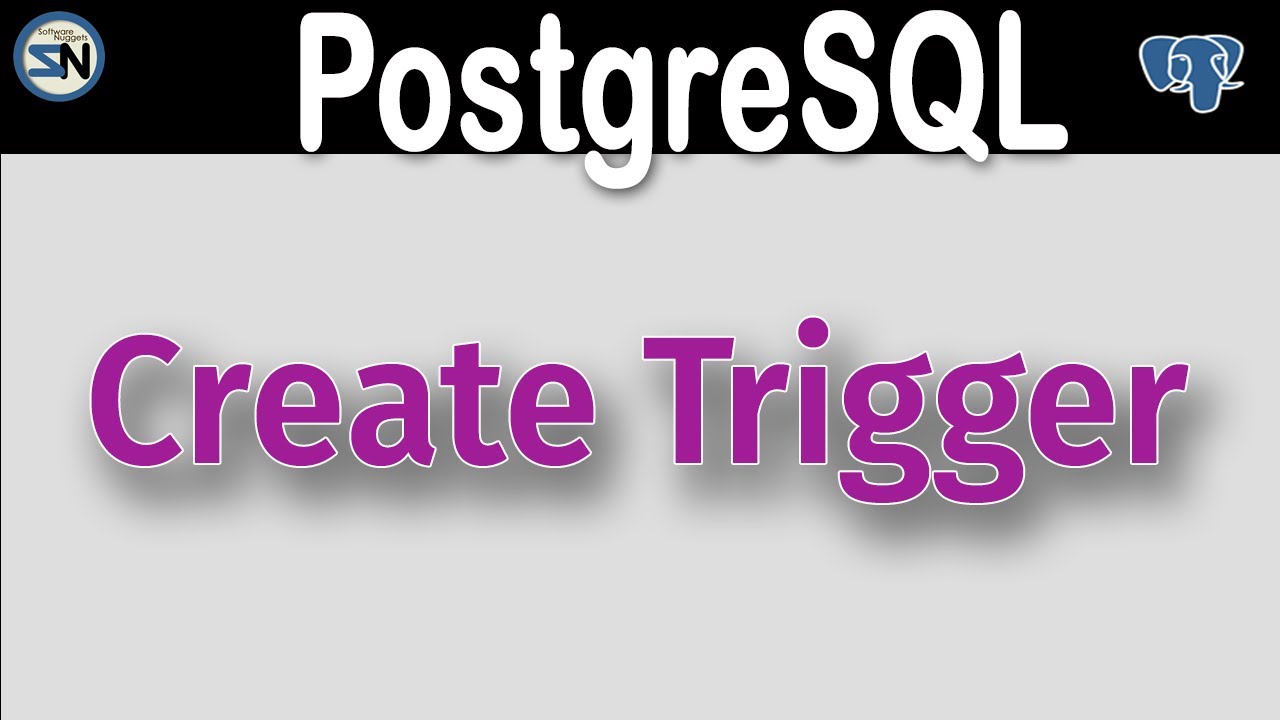 PostgreSQL Triggers: How to Create a Trigger to respond to a insert, update or delete operation.