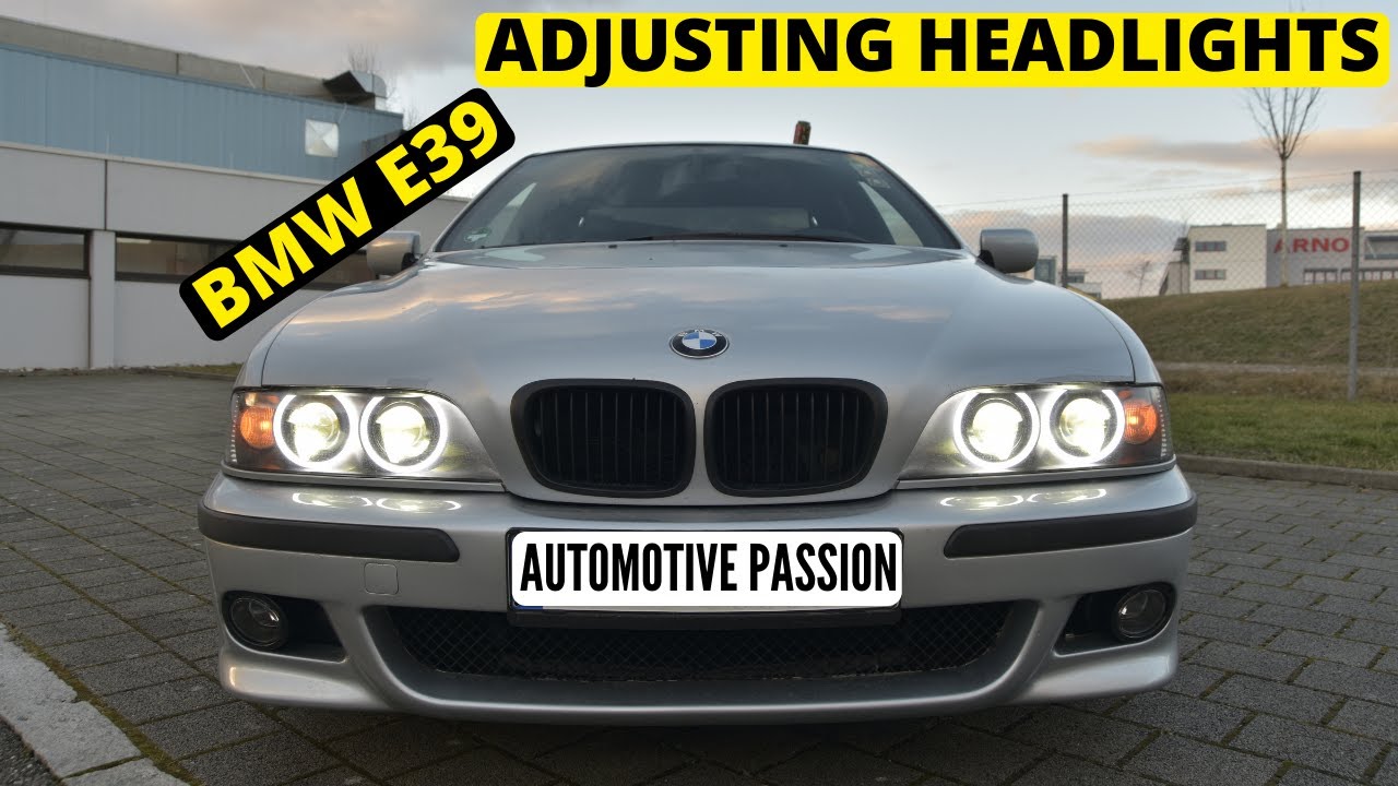 How to adjust, aim the headlights to your car. (instructions and details BMW E39)