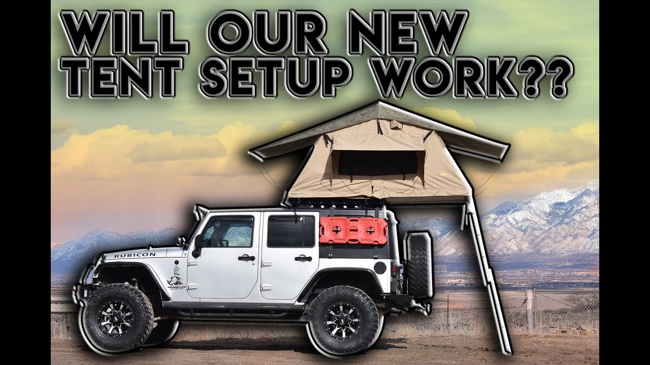 Mounting Our Rooftop Tent to our ACE Roof Rack for the First Time! + Rooftop Tent Tip
