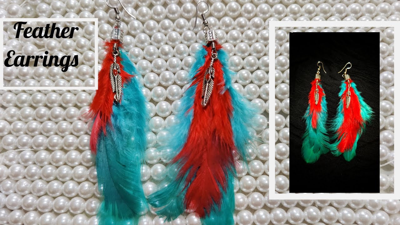 DIY | How to Make Feather Earrings easily at Home| Feather Earrings Tutorial | Feather Earrings DIY
