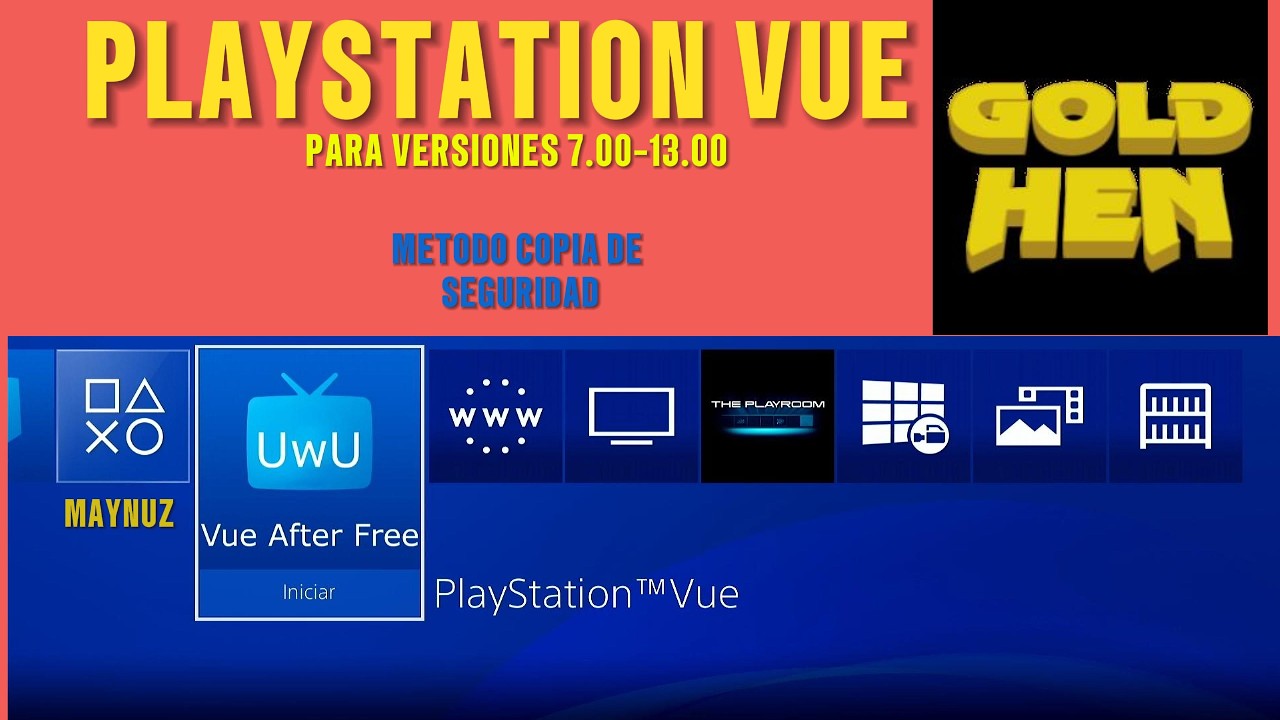 🕹️Playstation Vue -Copia de Seguridad para Version 13.00-7.00🕹️#ps4goldhen #playstationVue #PS4PKG