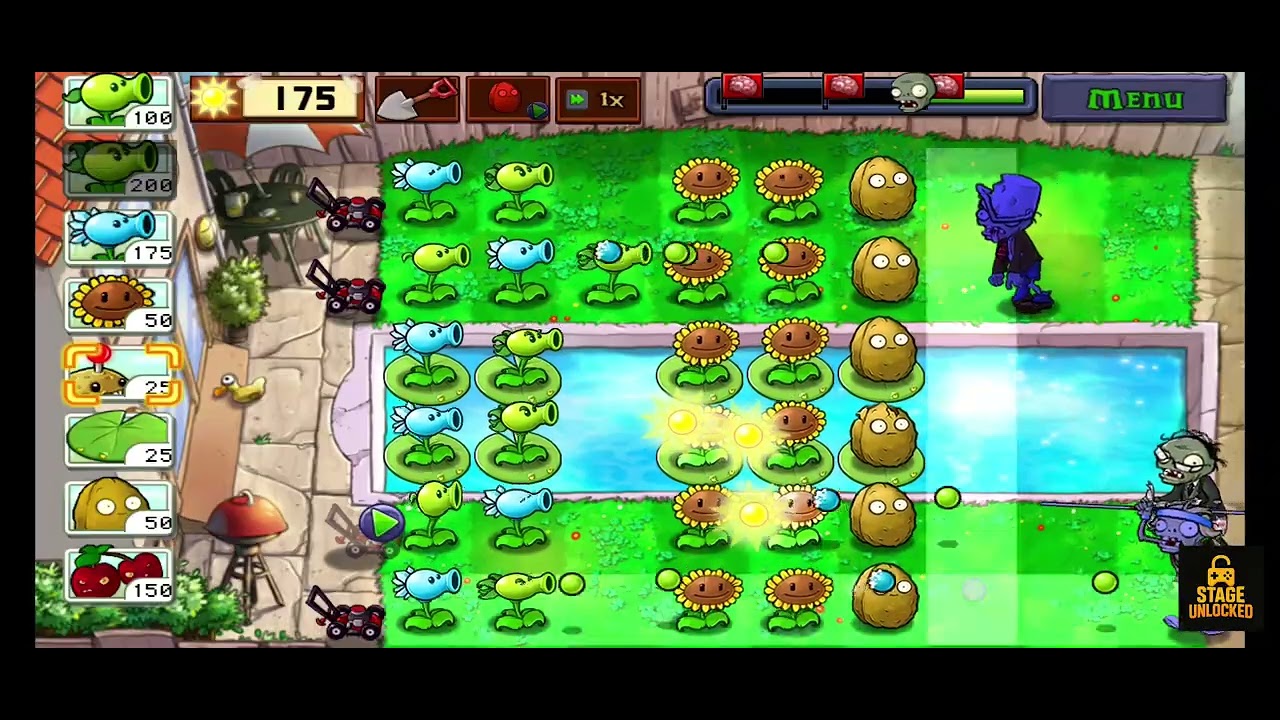 Plants vs Zombies | Pool | Level 4 | Epic Plant Strategy | Mobile Gaming | Stage Unlocked