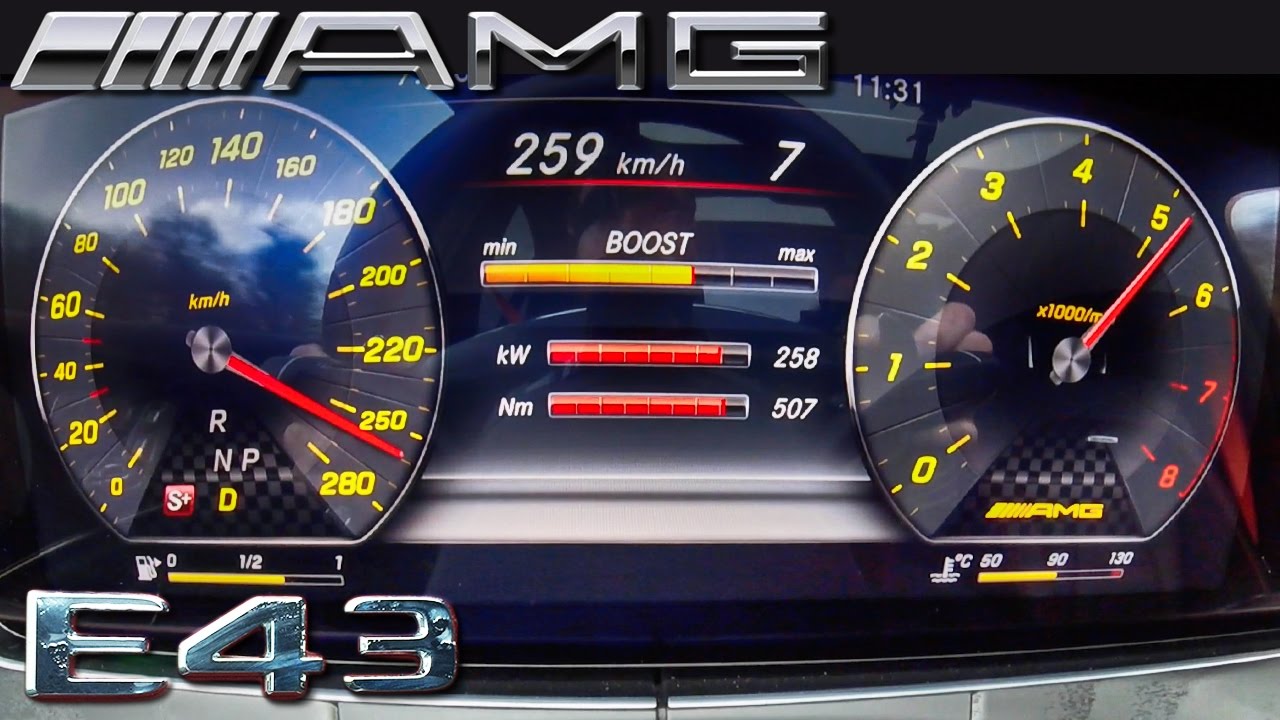 Mercedes E43 AMG TOP SPEED & ACCELERATION 0-259 km/h by AutoTopNL