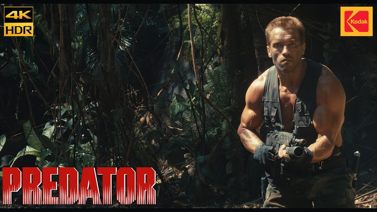 Predator (1987) The Trap Movie Clip Scene 4K HDR10+ Kodak 2383 D55