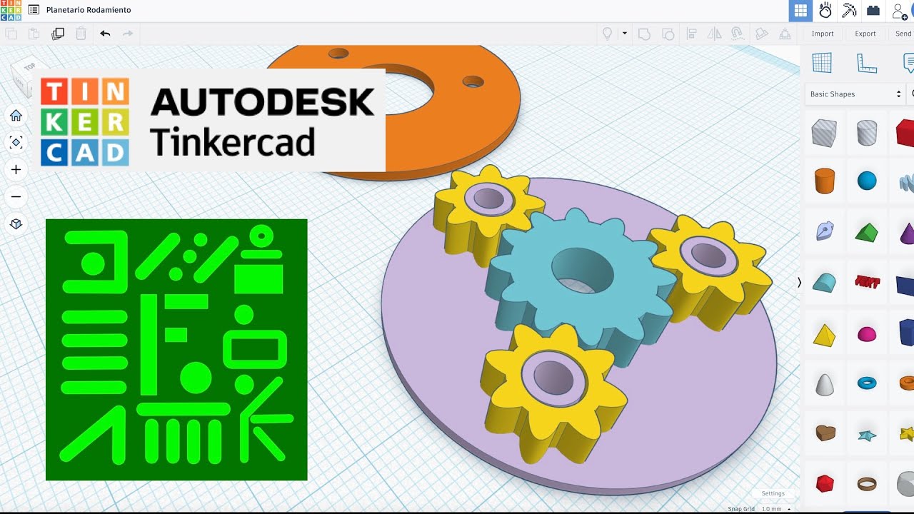 Engrane Planetario como Rodamiento o balero diseñado en Tinkercad | Impresión 3D