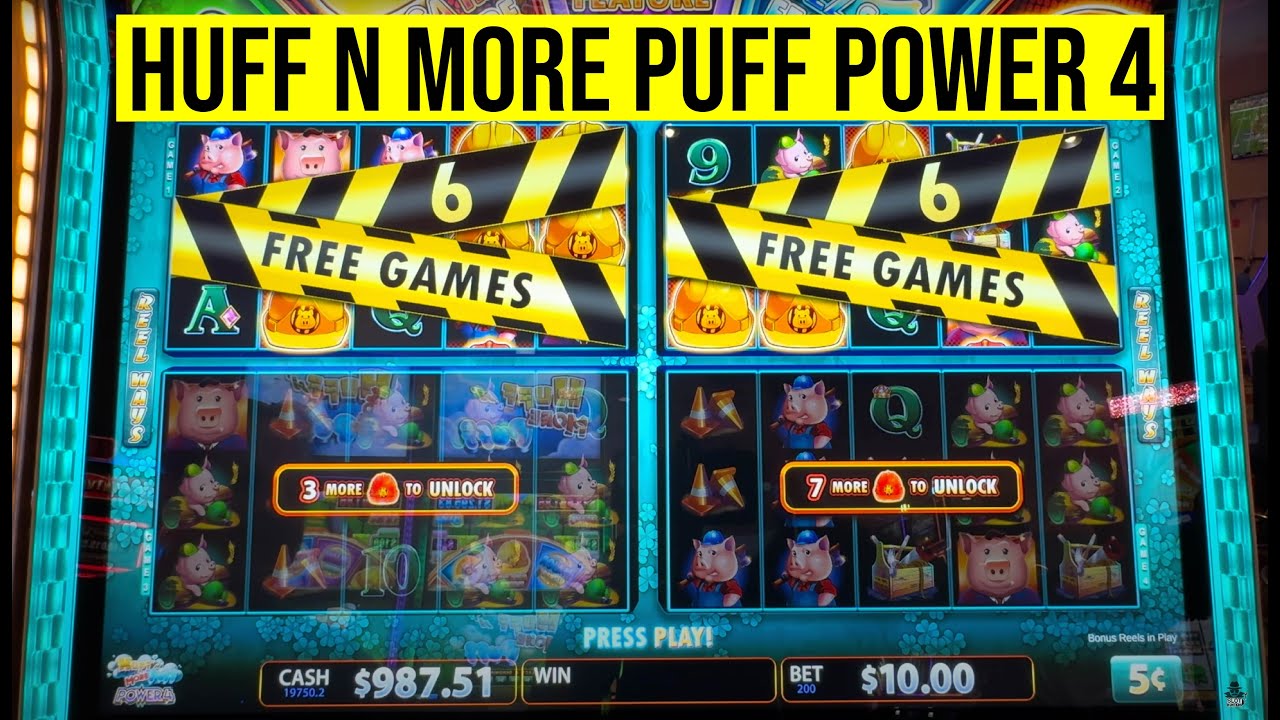 HUFF N MORE PUFF POWER 4 SLOT! WE ACTUALLY WON MONEY!